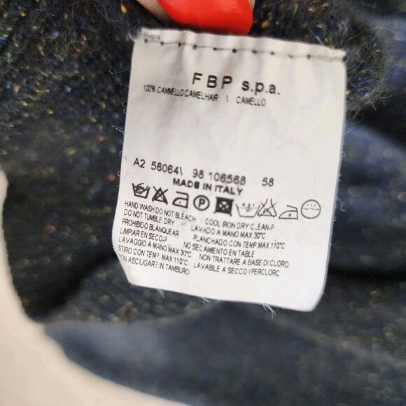 Avon Celli White Baby Camel Italy Mens Size 50 (US Large) crew neck sweater Prep - Picture 16 of 16